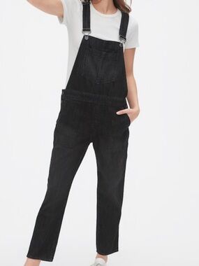 GAP Black Women's Denim Ankle Overalls | Size Medium